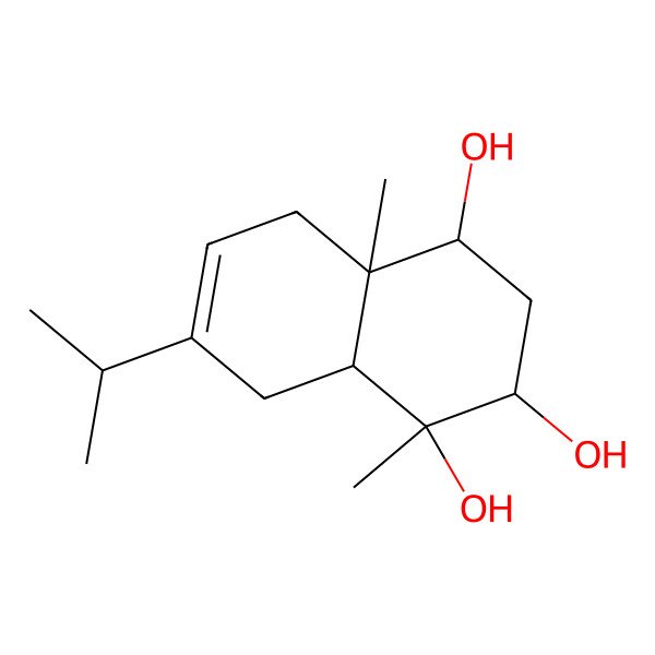 2D Structure of 1,4a-Dimethyl-7-propan-2-yl-2,3,4,5,8,8a-hexahydronaphthalene-1,2,4-triol