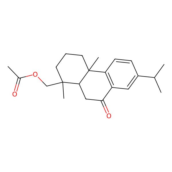 2D Structure of (1,4a-dimethyl-9-oxo-7-propan-2-yl-3,4,10,10a-tetrahydro-2H-phenanthren-1-yl)methyl acetate