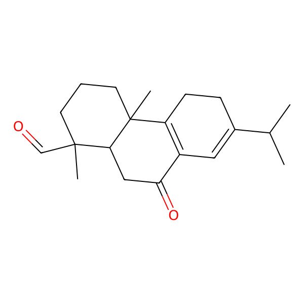 2D Structure of 1,4a-dimethyl-9-oxo-7-propan-2-yl-3,4,5,6,10,10a-hexahydro-2H-phenanthrene-1-carbaldehyde