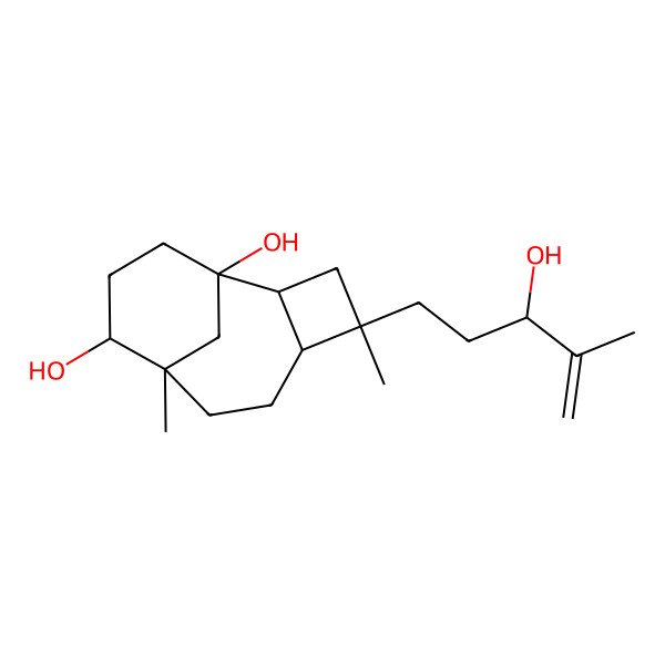 2D Structure of (1S,2R,4R,5R,8R,9R)-4-[(3R)-3-hydroxy-4-methylpent-4-enyl]-4,8-dimethyltricyclo[6.3.1.02,5]dodecane-1,9-diol