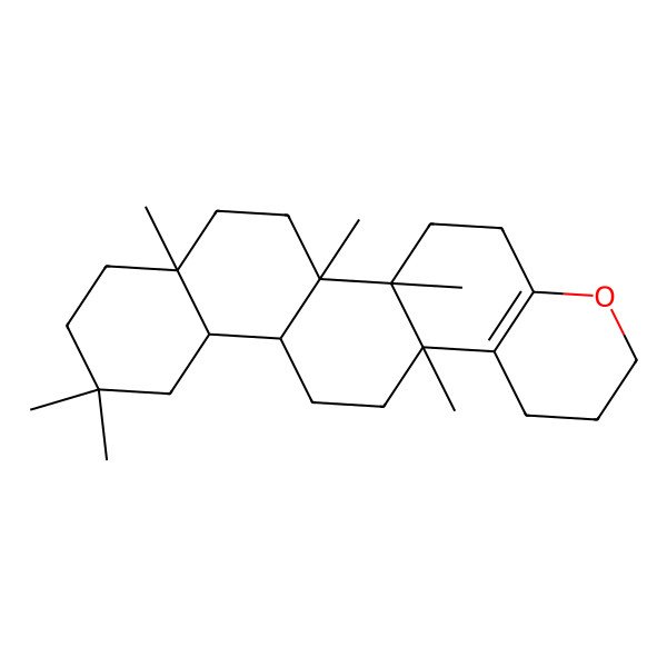 2D Structure of (1R,2S,11R,14R,15S,20R)-1,2,11,17,17,20-hexamethyl-6-oxapentacyclo[12.8.0.02,11.05,10.015,20]docos-5(10)-ene