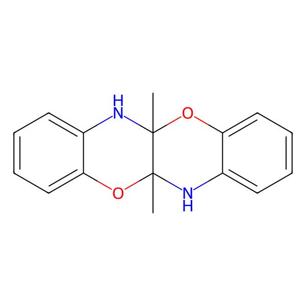 2D Structure of [1,4]Benzoxazino[3,2-b][1,4]benzoxazine, 5a,6,11a,12-tetrahydro-5a,11a-dimethyl-