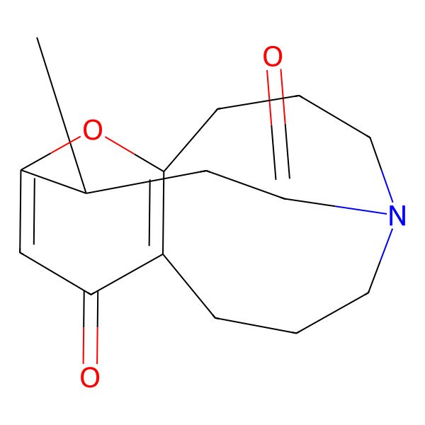 2D Structure of (14R)-14-methyl-13-oxa-8-azatricyclo[6.5.3.04,12]hexadeca-1,4(12)-diene-3,16-dione