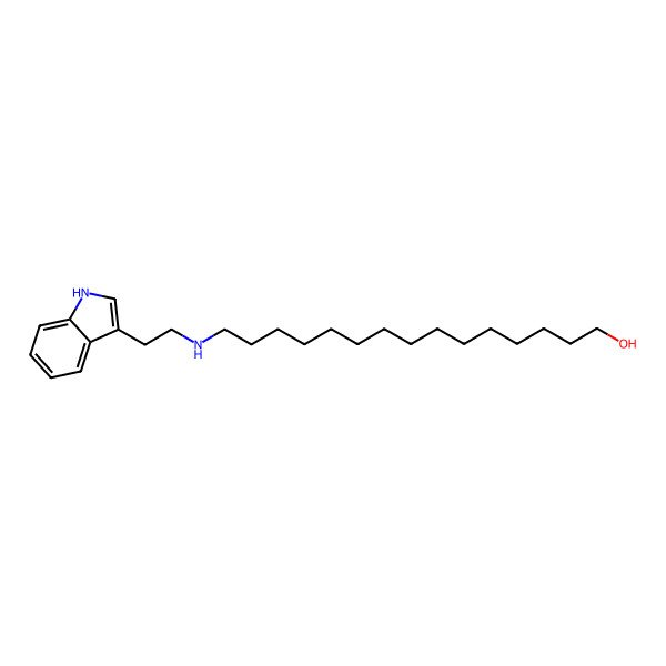 2D Structure of 15-[2-(1H-indol-3-yl)ethylamino]pentadecan-1-ol