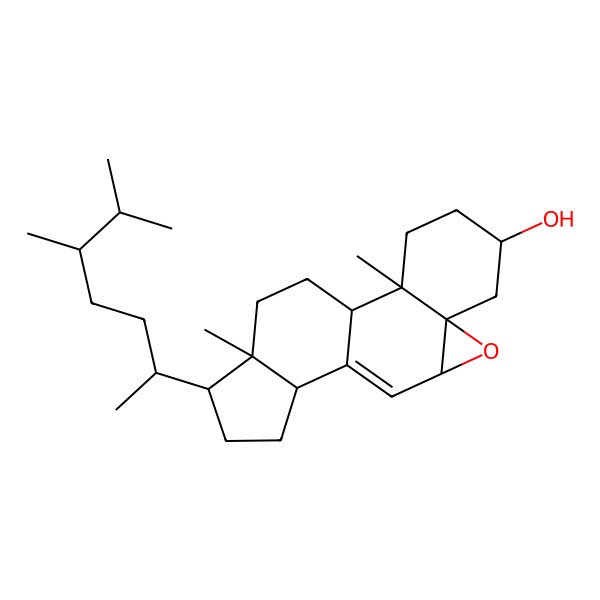 2D Structure of 15-(5,6-Dimethylheptan-2-yl)-2,16-dimethyl-8-oxapentacyclo[9.7.0.02,7.07,9.012,16]octadec-10-en-5-ol