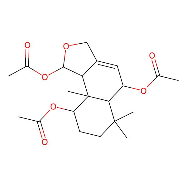 2D Structure of (1,5-Diacetyloxy-6,6,9a-trimethyl-1,3,5,5a,7,8,9,9b-octahydrobenzo[e][2]benzofuran-9-yl) acetate