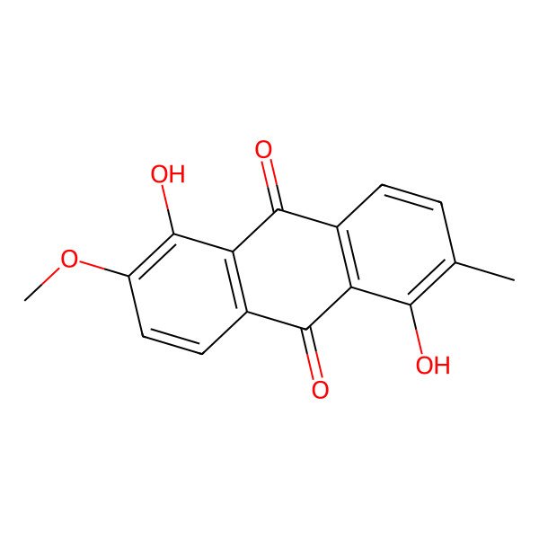 2D Structure of 1,5-Dihydroxy-2-methoxy-6-methylanthraquinone 2D Structure of 1,5-Dihydroxy-2-methoxy-6-methylanthraquinone