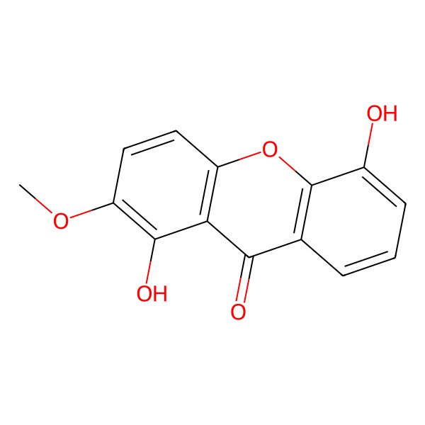 2D Structure of 1,5-Dihydroxy-2-methoxyxanthone