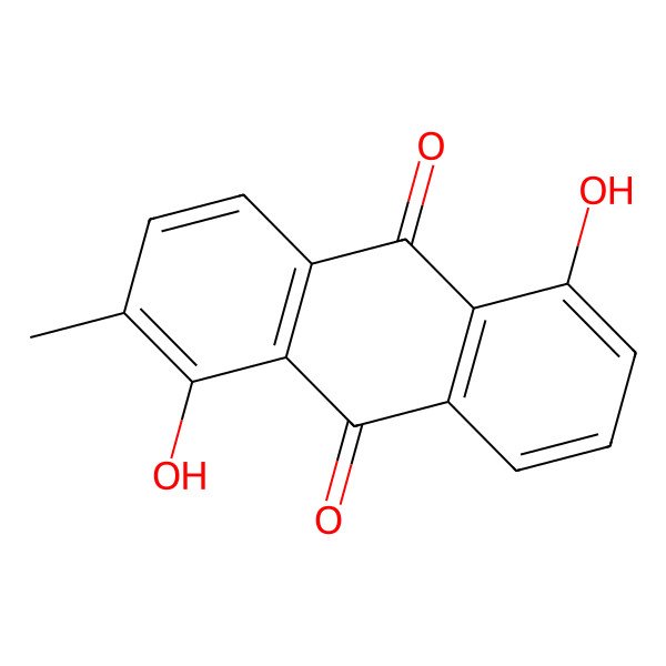 2D Structure of 1,5-Dihydroxy-2-methylanthracene-9,10-dione