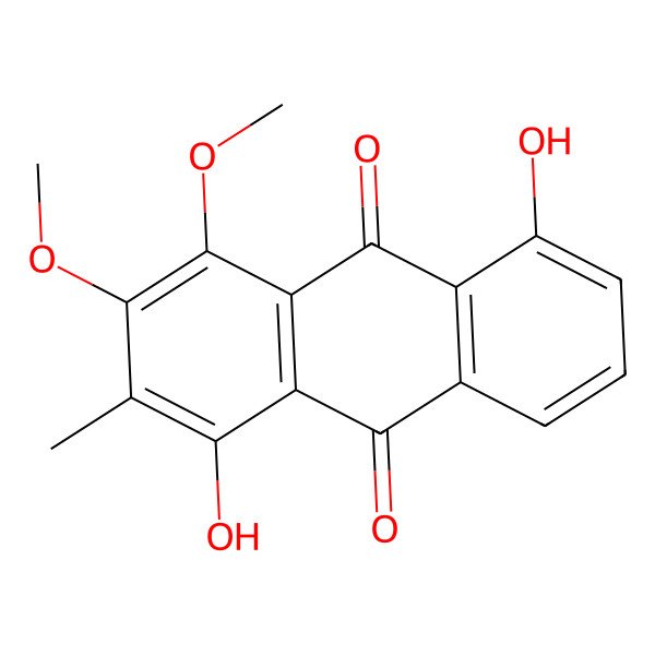 2D Structure of 1,5-Dihydroxy-3,4-dimethoxy-2-methylanthraquinone