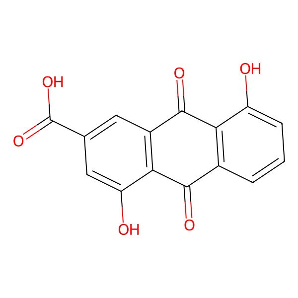 2D Structure of 1,5-Dihydroxy-9,10-anthraquinone-3-carboxylic acid