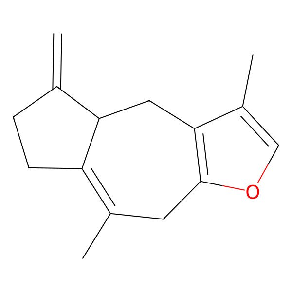 2D Structure of 1,5-dimethyl-8-methylidene-6,7,8a,9-tetrahydro-4H-azuleno[6,5-b]furan