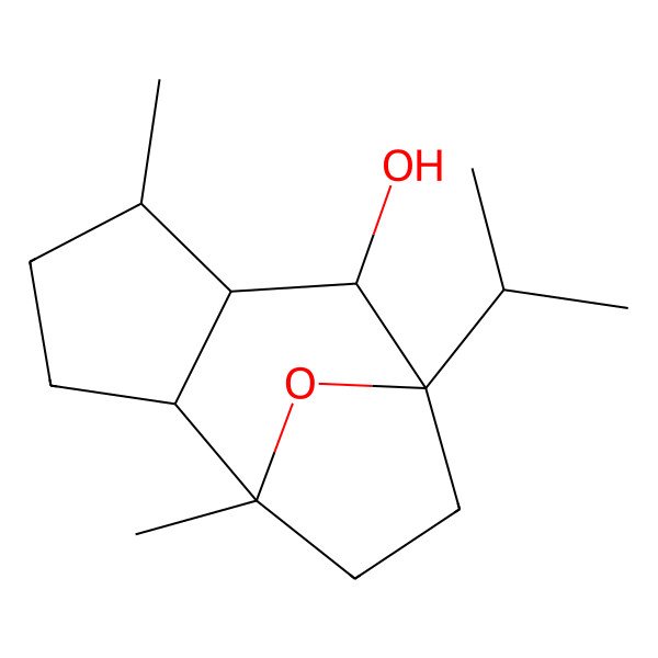 2D Structure of 1,5-Dimethyl-8-propan-2-yl-11-oxatricyclo[6.2.1.02,6]undecan-7-ol