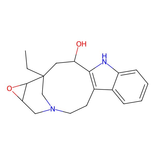 2D Structure of 15-Ethyl-17-oxa-1,11-diazapentacyclo[13.4.1.04,12.05,10.016,18]icosa-4(12),5,7,9-tetraen-13-ol