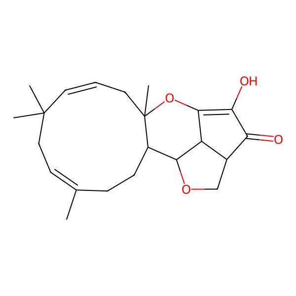 2D Structure of 15-Hydroxy-5,8,8,12-tetramethyl-13,19-dioxatetracyclo[12.5.1.02,12.017,20]icosa-5,9,14-trien-16-one