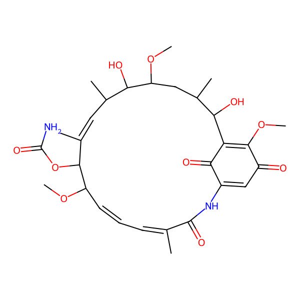 2D Structure of 15-Hydroxygeldanamycin