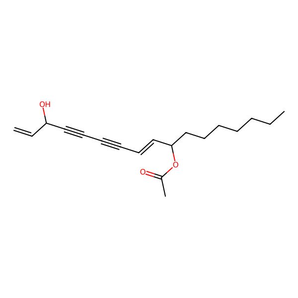 2D Structure of 15-Hydroxyheptadeca-9,16-dien-11,13-diyn-8-yl acetate 2D Structure of 15-Hydroxyheptadeca-9,16-dien-11,13-diyn-8-yl acetate
