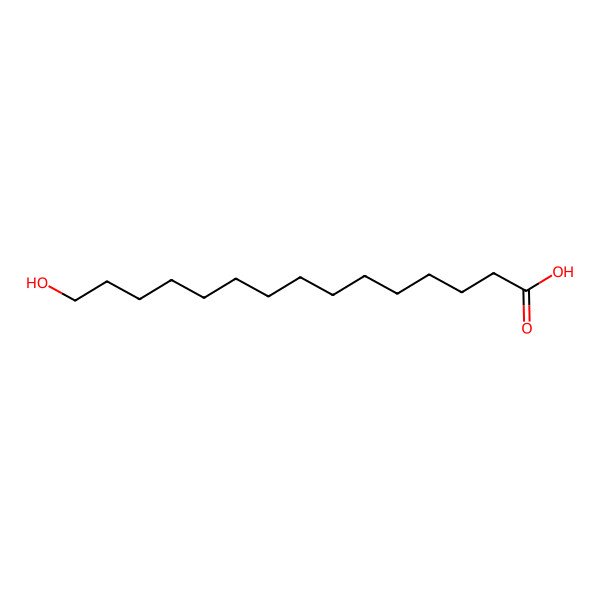 2D Structure of 15-Hydroxypentadecanoic acid