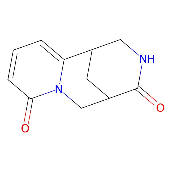 2D Structure of 1,5-Methano-2H-pyrido[1,2-a][1,5]diazocine-4,8(1H,3H)-dione, 5,6-dihydro-, (1R)-