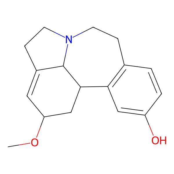 2D Structure of 15-Methoxy-10-azatetracyclo[8.6.1.02,7.013,17]heptadeca-2(7),3,5,13-tetraen-4-ol