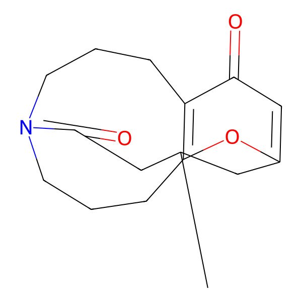 2D Structure of 15-Methyl-13-oxa-8-azatricyclo[6.5.4.04,12]heptadeca-1,4(12)-diene-3,17-dione