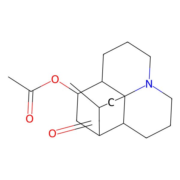 2D Structure of (15-Methyl-14-oxo-6-azatetracyclo[8.6.0.01,6.02,13]hexadecan-11-yl) acetate