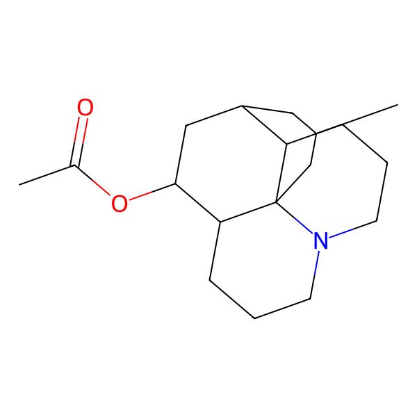 2D Structure of (15-Methyl-6-azatetracyclo[8.6.0.01,6.02,13]hexadecan-11-yl) acetate
