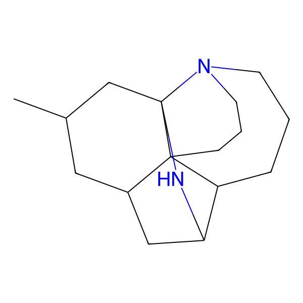 2D Structure of 15-Methyl-6,17-diazapentacyclo[9.5.1.01,6.02,10.02,13]heptadecane