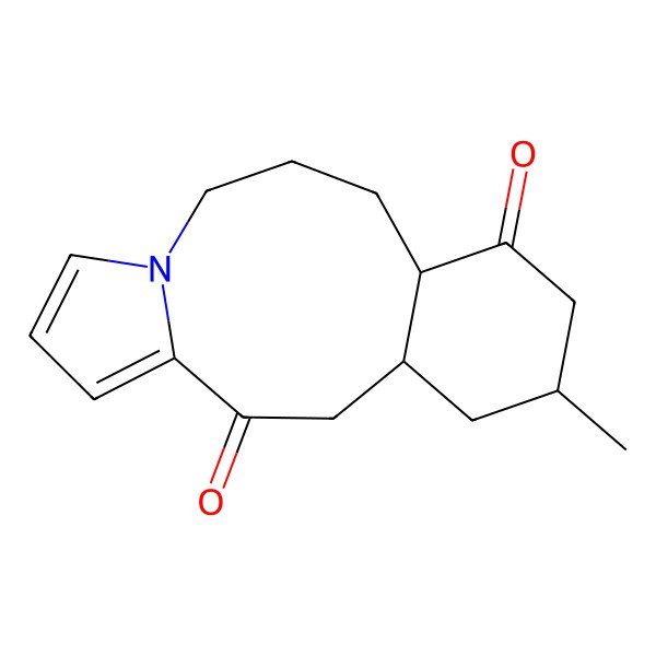 2D Structure of 15-Methyl-8-azatricyclo[10.4.0.04,8]hexadeca-4,6-diene-3,13-dione