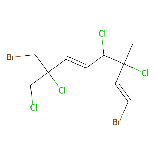 2D Structure of 1,5-Octadiene, 1-bromo-7-(bromomethyl)-3,4,7,8-tetrachloro-3-methyl-