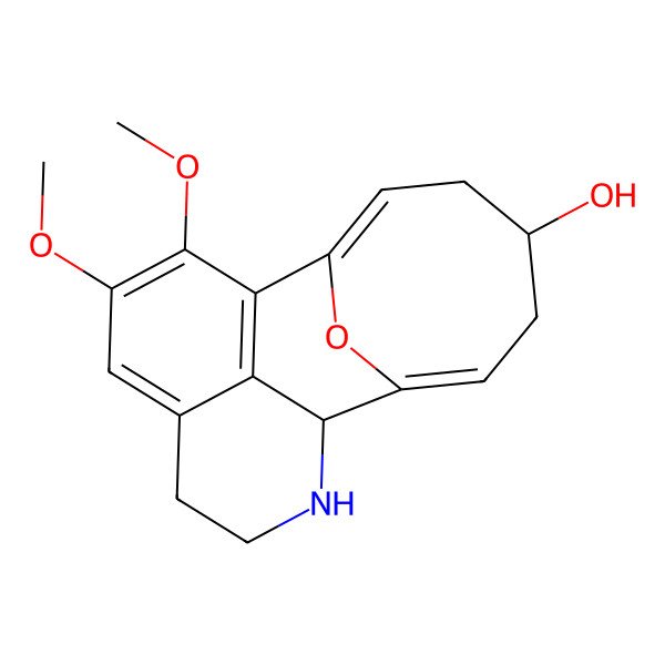 2D Structure of 15,16-Dimethoxy-18-oxa-10-azatetracyclo[7.7.1.12,8.013,17]octadeca-1(17),2,7,13,15-pentaen-5-ol