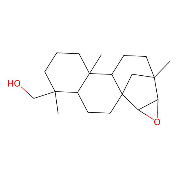 2D Structure of [(1S,4S,5R,9R,10S,13S,14S,16R)-5,9,13-trimethyl-15-oxapentacyclo[11.3.1.01,10.04,9.014,16]heptadecan-5-yl]methanol