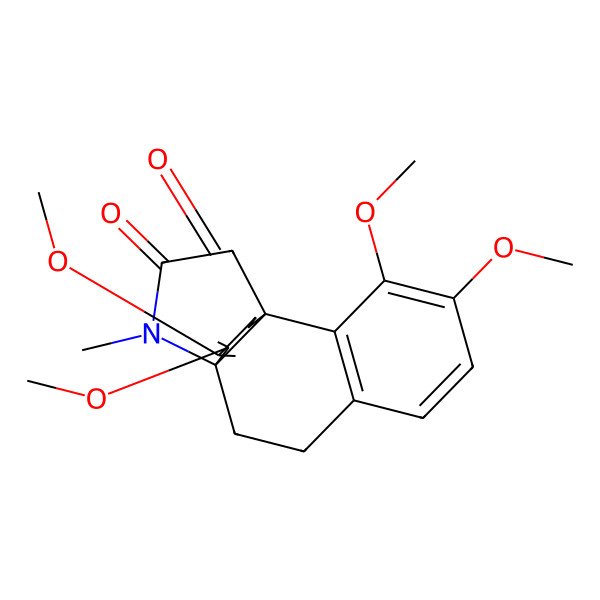 2D Structure of 3,4,11,12-Tetramethoxy-17-methyl-17-azatetracyclo[8.4.3.01,10.02,7]heptadeca-2(7),3,5,11-tetraene-13,16-dione