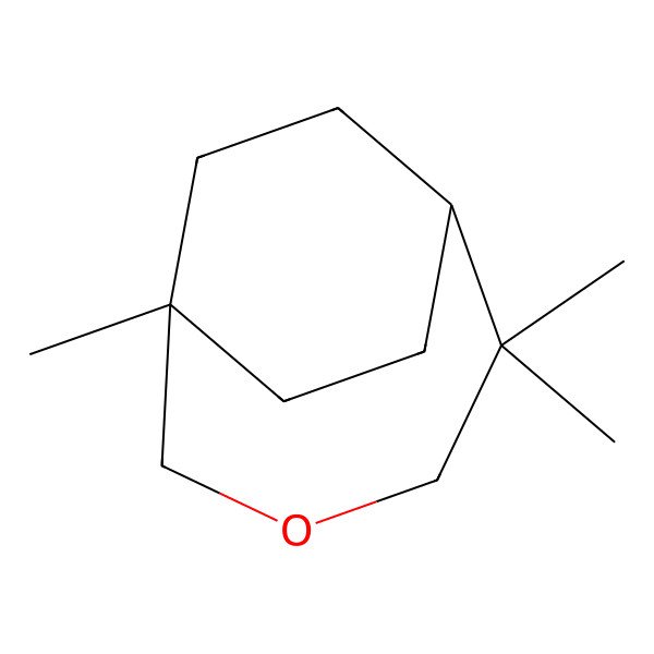 2D Structure of 1,5,5-Trimethyl-3-oxabicyclo[4.2.2]decane