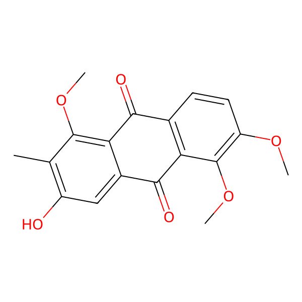 2D Structure of 1,5,6-Trimethoxy-2-methyl-3-hydroxy-9,10-anthraquinone 2D Structure of 1,5,6-Trimethoxy-2-methyl-3-hydroxy-9,10-anthraquinone