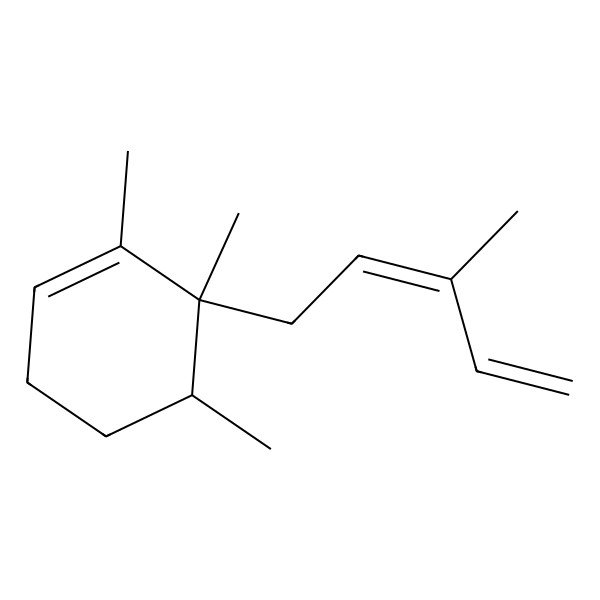 2D Structure of 1,5,6-Trimethyl-6-(3-methylpenta-2,4-dienyl)cyclohexene