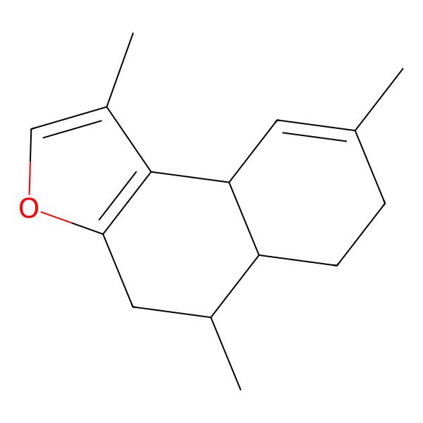 2D Structure of 1,5,8-Trimethyl-4,5,5a,6,7,9a-hexahydrobenzo[e][1]benzofuran