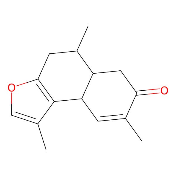 2D Structure of 1,5,8-trimethyl-5,5a,6,9a-tetrahydro-4H-benzo[e][1]benzofuran-7-one