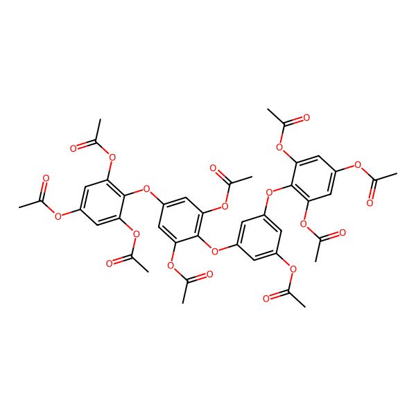 2D Structure of [3-[2,6-Diacetyloxy-4-(2,4,6-triacetyloxyphenoxy)phenoxy]-5-(2,4,6-triacetyloxyphenoxy)phenyl] acetate