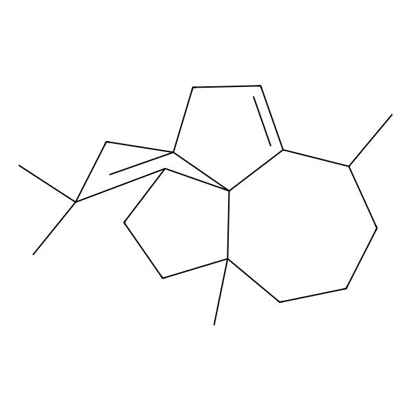 2D Structure of 1,5,9,13,13-Pentamethyltetracyclo[7.5.1.04,15.012,15]pentadec-3-ene