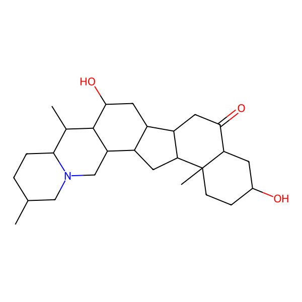 2D Structure of (1R,2S,6S,9S,10R,11S,12S,14S,15S,18S,20S,23R,24S)-12,20-dihydroxy-6,10,23-trimethyl-4-azahexacyclo[12.11.0.02,11.04,9.015,24.018,23]pentacosan-17-one
