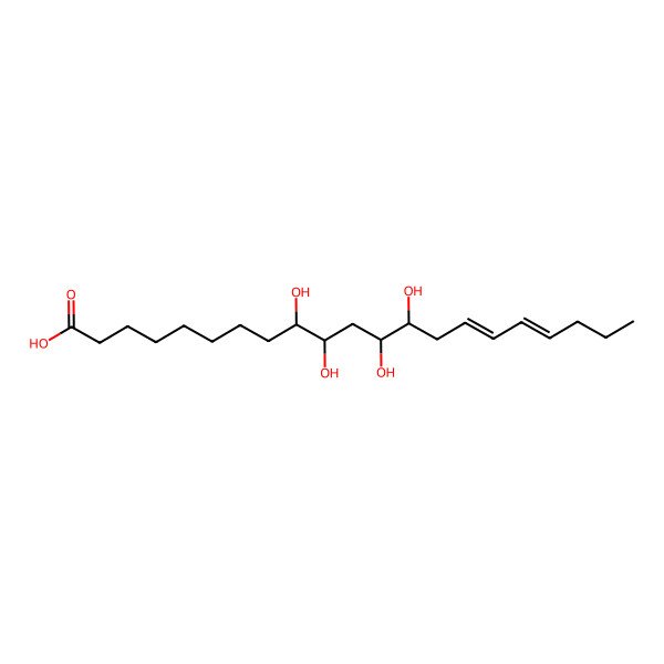 2D Structure of (15E,17E)-9,10,12,13-tetrahydroxyhenicosa-15,17-dienoic acid