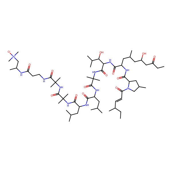2D Structure of 2-[3-[[2-[[2-[[2-[[2-[[2-[[3-hydroxy-2-[[6-hydroxy-4-methyl-2-[[4-methyl-1-(4-methylhex-2-enoyl)pyrrolidine-2-carbonyl]amino]-8-oxodecanoyl]amino]-4-methylpentanoyl]amino]-2-methylpropanoyl]amino]-4-methylpentanoyl]amino]-4-methylpentanoyl]amino]-2-methylpropanoyl]amino]-2-methylpropanoyl]amino]propanoylamino]-N,N-dimethylpropan-1-amine oxide