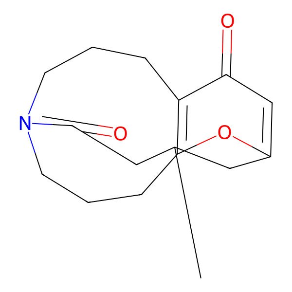 2D Structure of (15R)-15-methyl-13-oxa-8-azatricyclo[6.5.4.04,12]heptadeca-1,4(12)-diene-3,17-dione