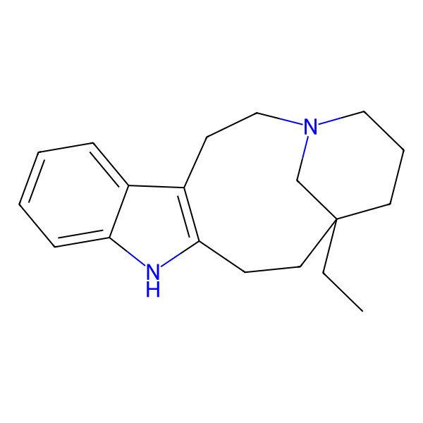 2D Structure of (15S)-15-ethyl-1,11-diazatetracyclo[13.3.1.04,12.05,10]nonadeca-4(12),5,7,9-tetraene