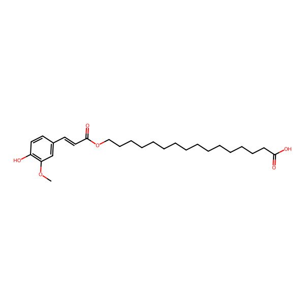 2D Structure of 16-[3-(4-Hydroxy-3-methoxyphenyl)prop-2-enoyloxy]hexadecanoic acid