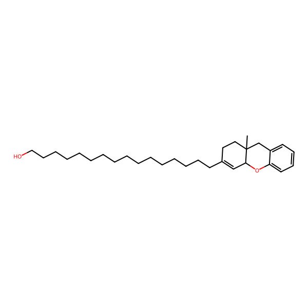 2D Structure of 16-(9a-Methyl-1,2,4a,9-tetrahydroxanthen-3-yl)hexadecan-1-ol