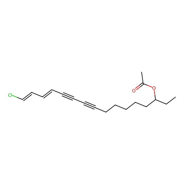 2D Structure of 16-Chlorohexadeca-13,15-dien-9,11-diyn-3-yl acetate