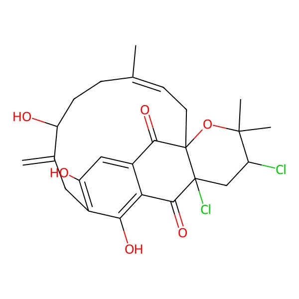 2D Structure of 16-Dechloro-16-hydroxynapyradiomycin C2