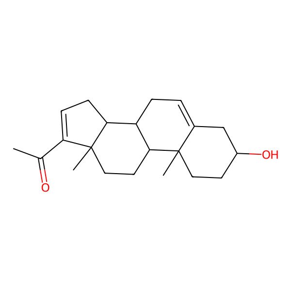 2D Structure of 16-Dehydropregnenolone